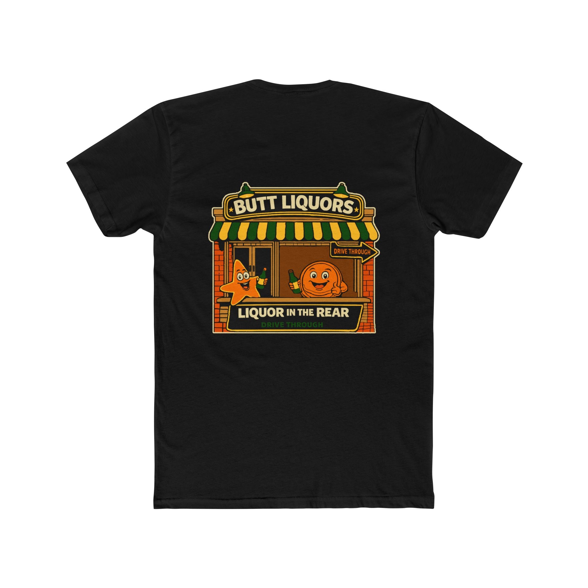 Butt Liquors Chaos Mall Shirt Funny Liquor Store Parody Tee Liquor In The Rear Drive Through Dark Humor Graphic Tshirt