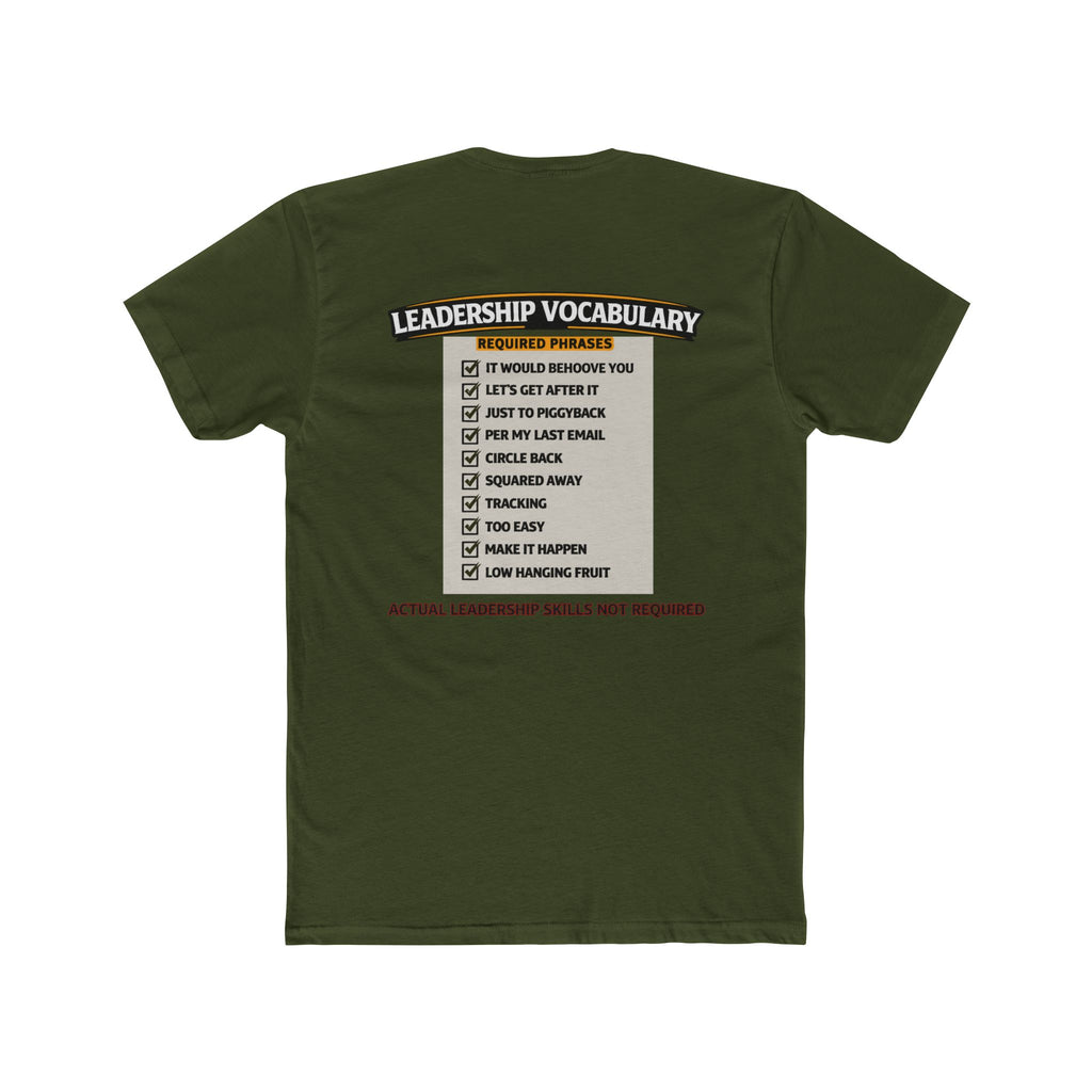 Leadership Vocabulary Shirt Military Humor Funny Army Leadership Shirt Veteran Humor Graphic Tee