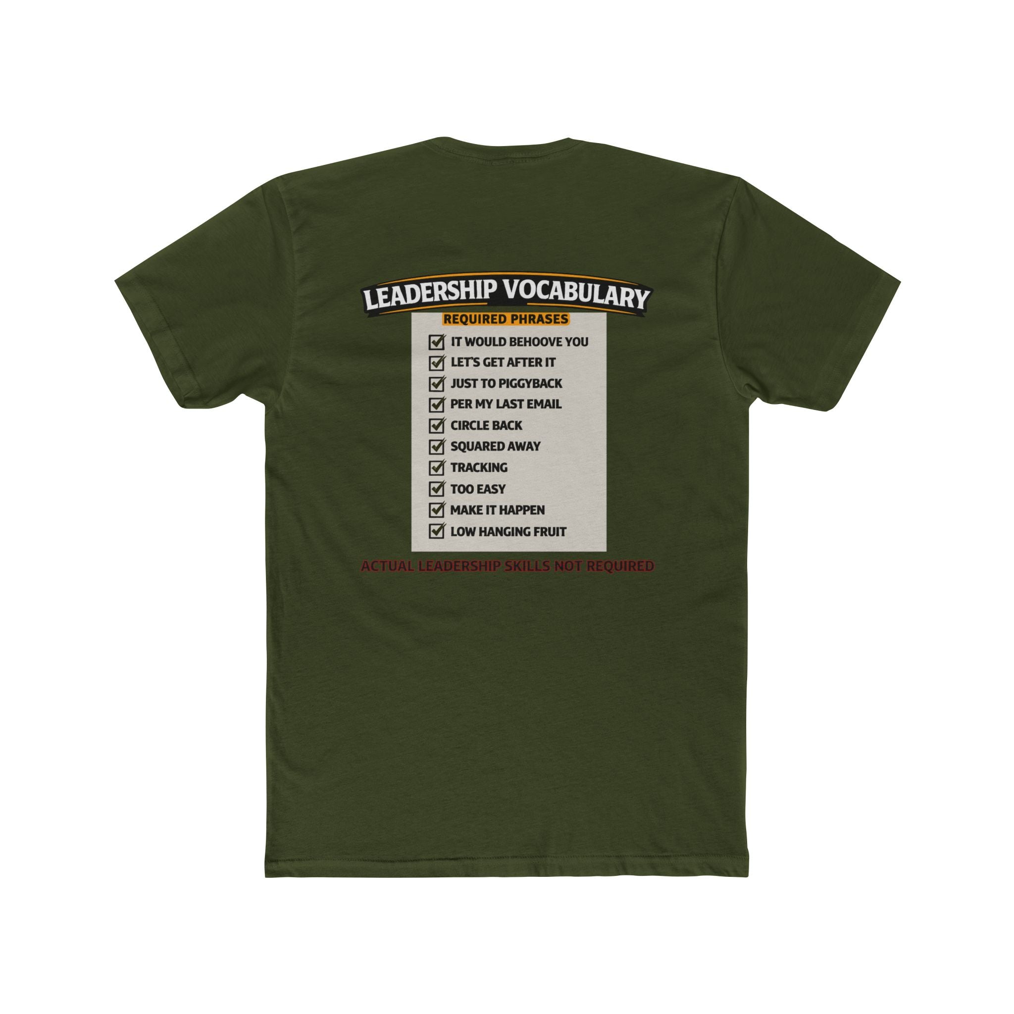 Leadership Vocabulary Shirt Military Humor Funny Army Leadership Shirt Veteran Humor Graphic Tee