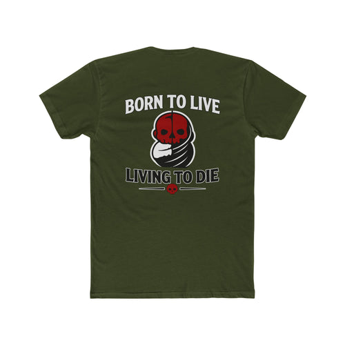 Born To Live Living To Die Shirt Dark Humor Grim Reaper Skeleton Graphic Tee Gothic Funny Shirt