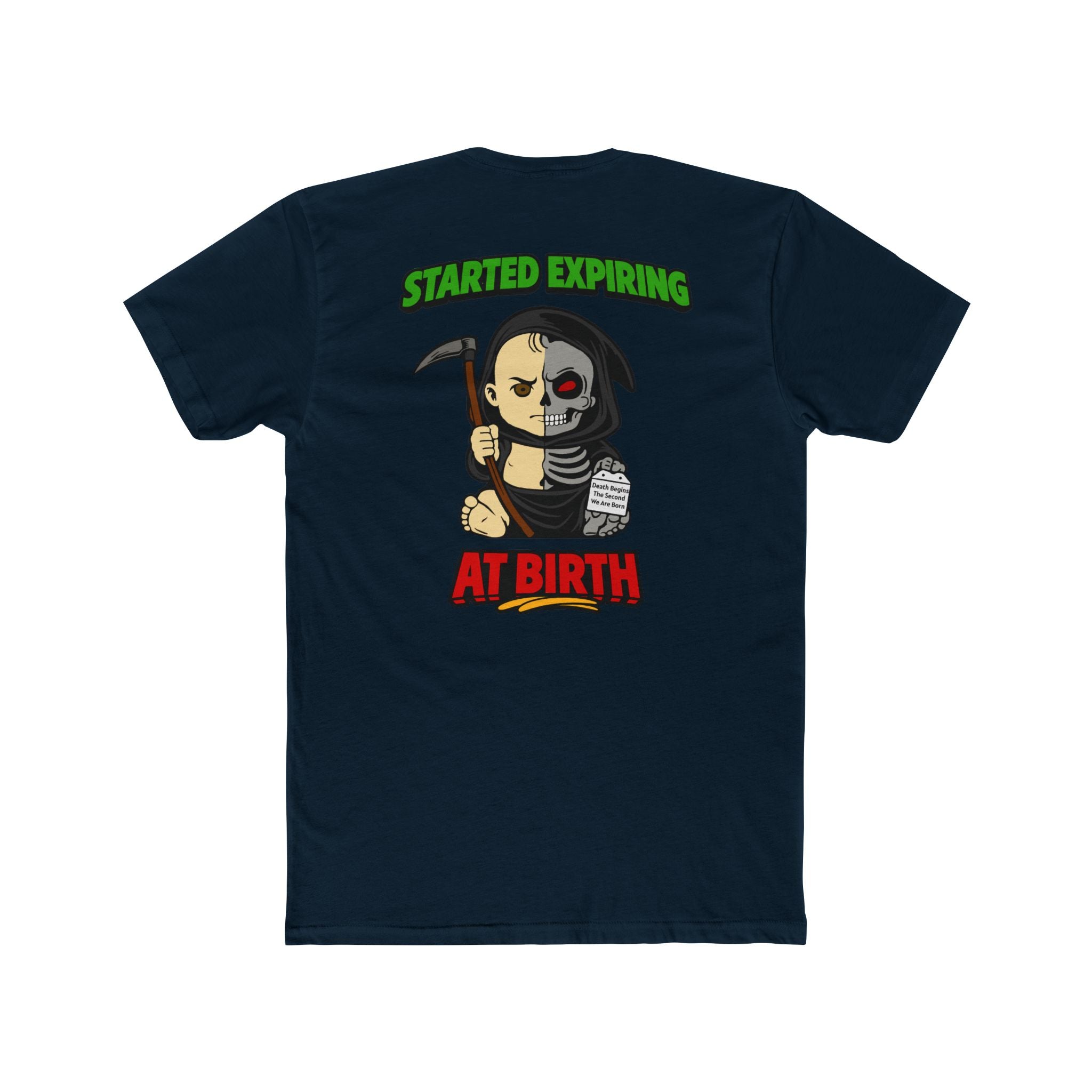 Started Expiring At Birth Shirt Dark Humor Grim Reaper Baby Skeleton Graphic Tee Funny Gothic Shirt
