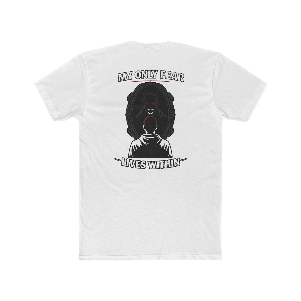 My Only Fear Lives Within Shirt Dark Humor Graphic Tee Inner Demon Shirt Gothic Skull Mirror Design