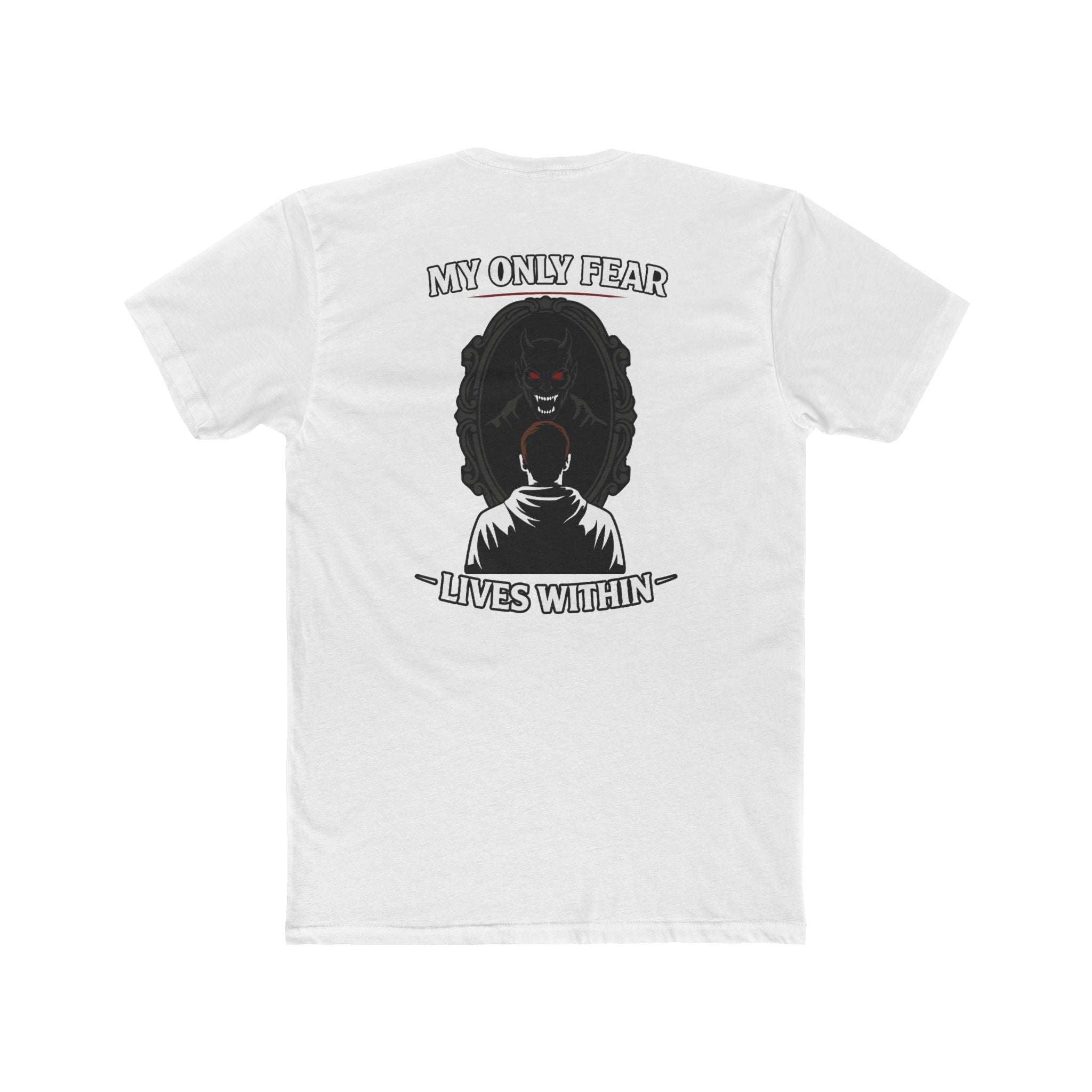 My Only Fear Lives Within Shirt Dark Humor Graphic Tee Inner Demon Shirt Gothic Skull Mirror Design