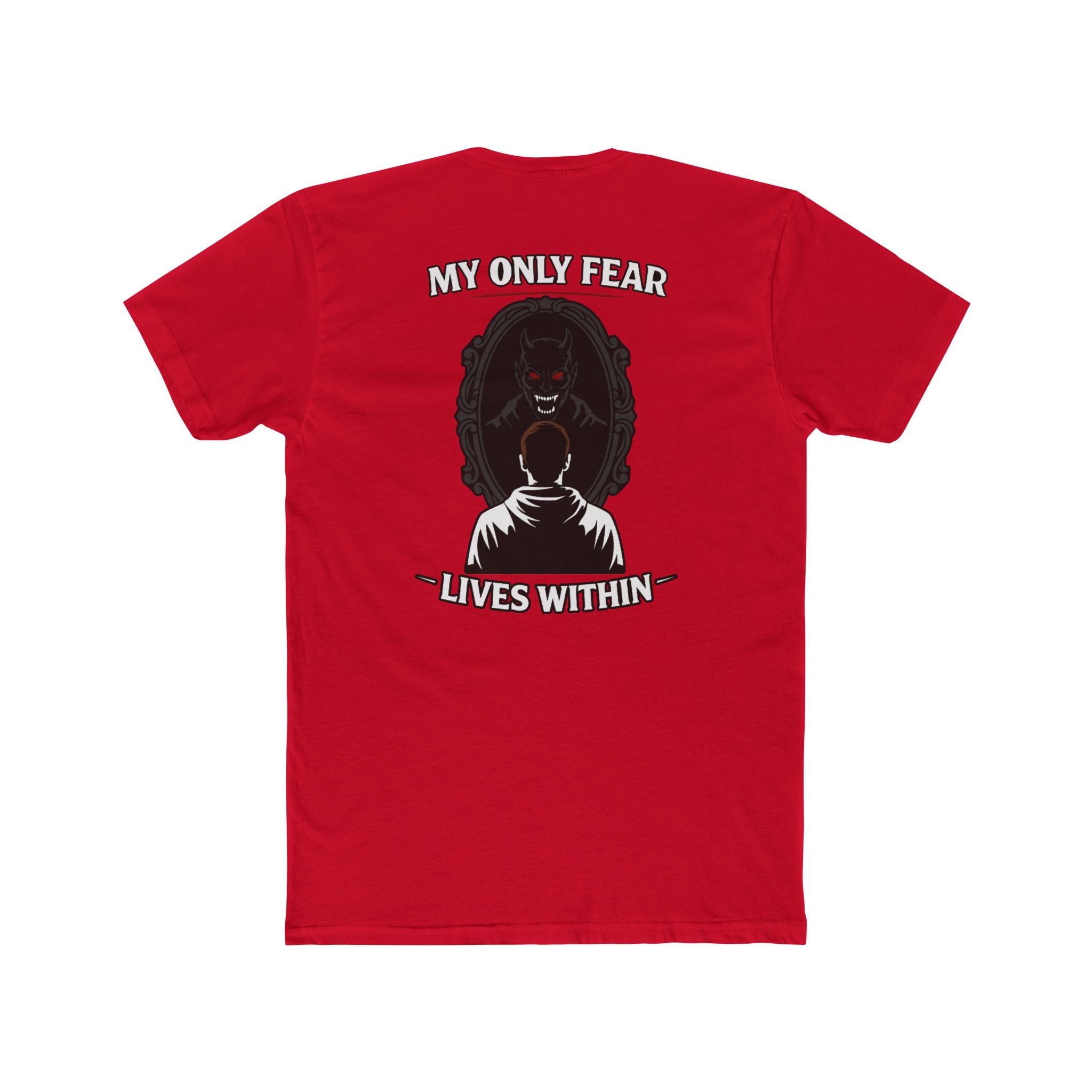 My Only Fear Lives Within Shirt Dark Humor Graphic Tee Inner Demon Shirt Gothic Skull Mirror Design