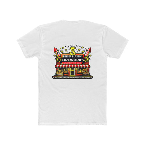 Chaos Mall Finger Blastin Fireworks Funny Fireworks Store Parody Tee Funny Dark Humor Graphic Tee Cure For The Common Tee