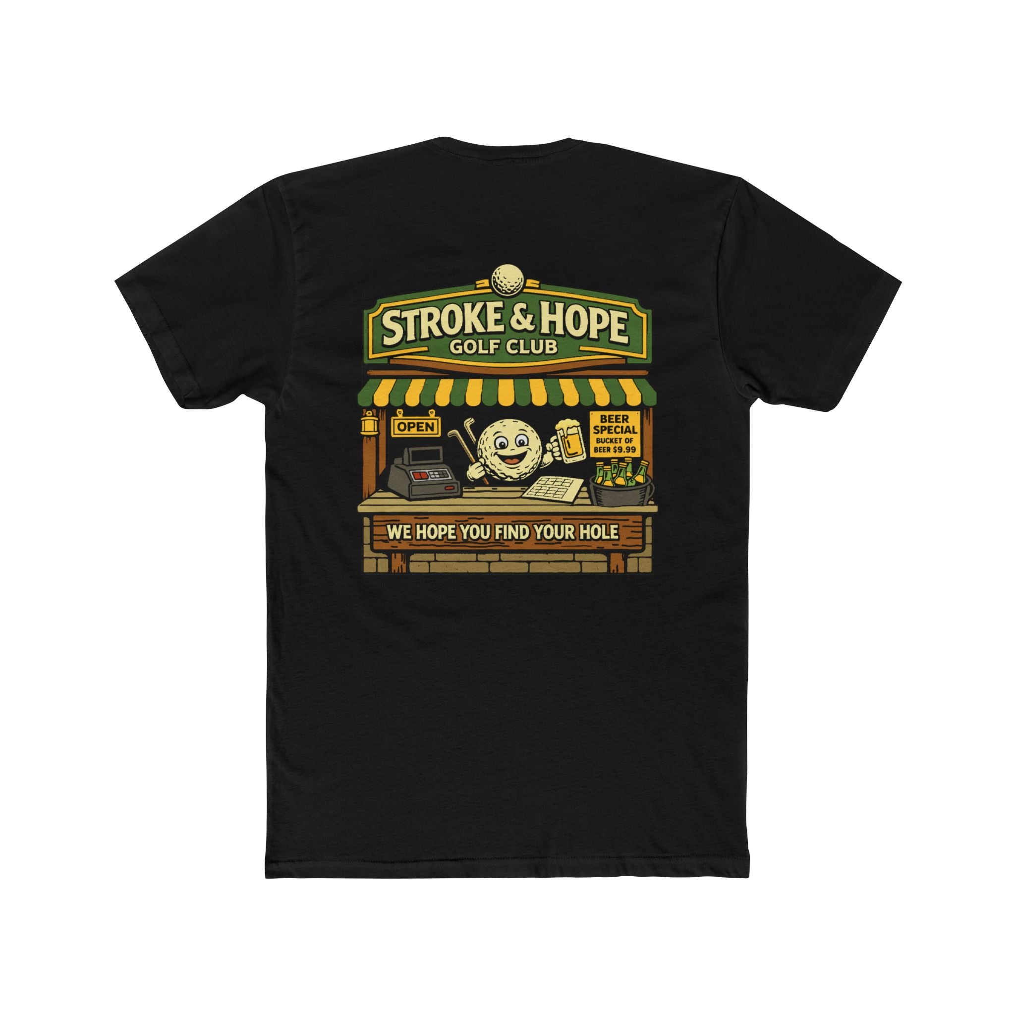 Stroke And Hope Golf Club Shirt Funny Golf Humor Graphic Tee Chaos Mall Store Parody Golf Shirt