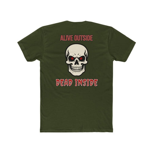 Alive Outside Dead Inside Shirt Dark Humor Graphic Tee Grim Reaper Skull Funny Sarcastic Shirt Gift For Introverts