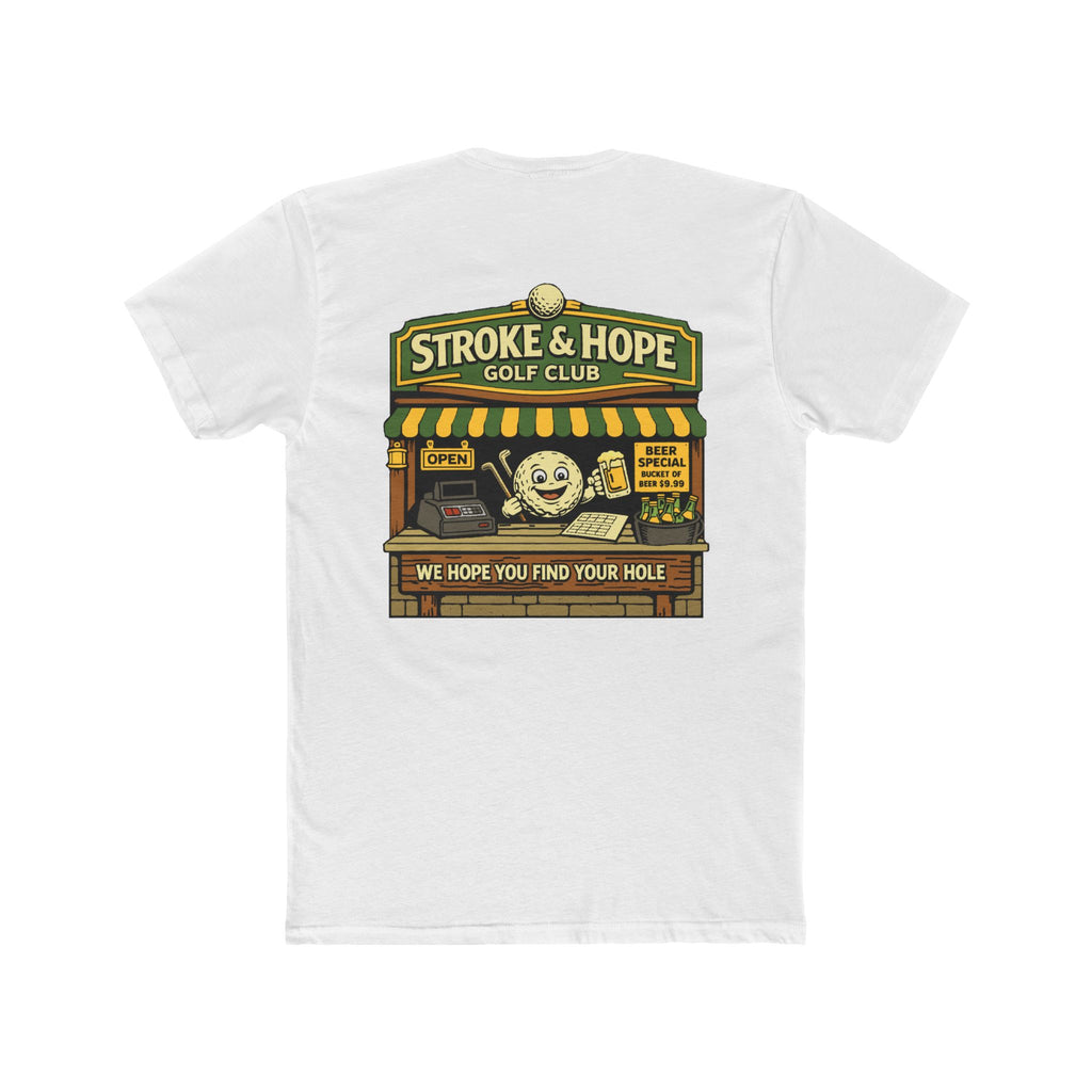 Stroke And Hope Golf Club Shirt Funny Golf Humor Graphic Tee Chaos Mall Store Parody Golf Shirt