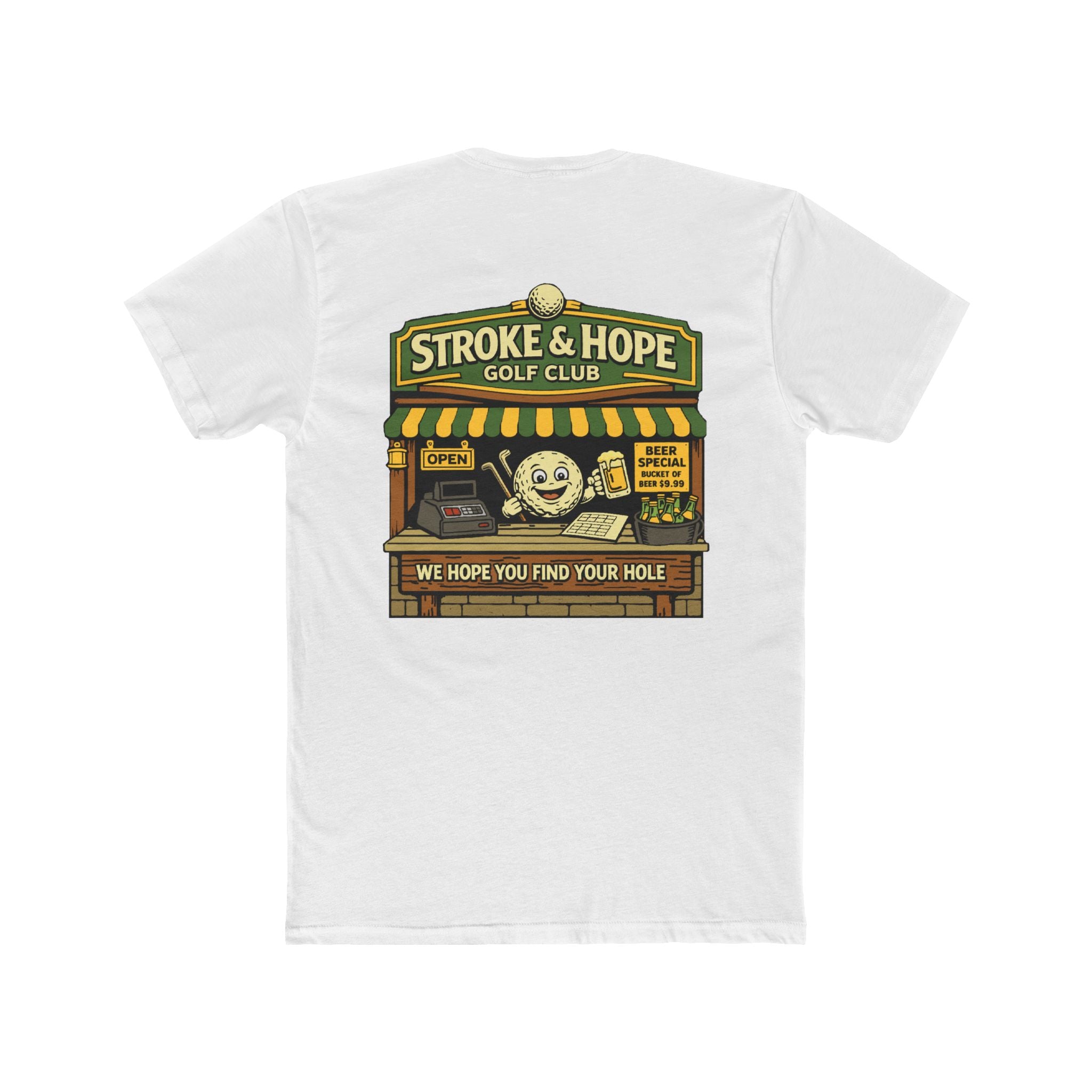 Stroke And Hope Golf Club Shirt Funny Golf Humor Graphic Tee Chaos Mall Store Parody Golf Shirt