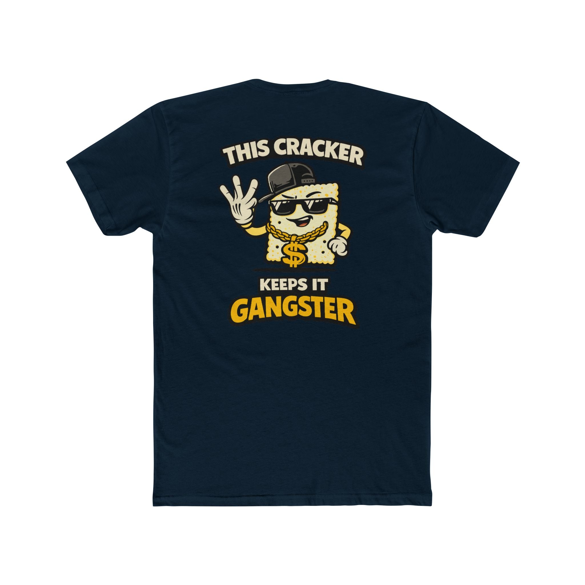 This Cracker Keeps It Gangster Funny Saltine Cracker Shirt Cartoon Food Humor Tee