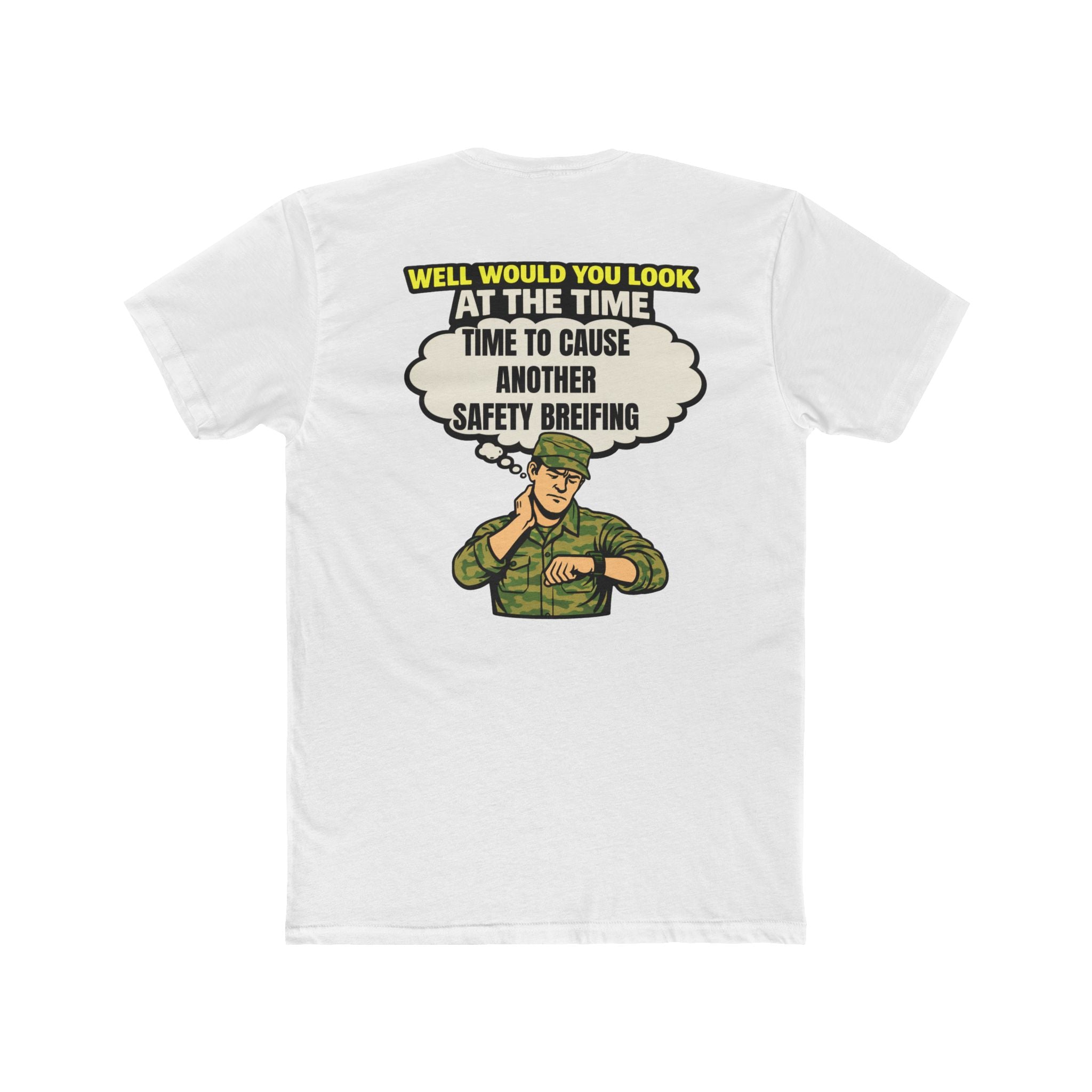 Military humor shirt safety briefing shirt funny army shirt veteran humor tee sarcastic military shirt hurry up and wait shirt barracks humor graphic tee