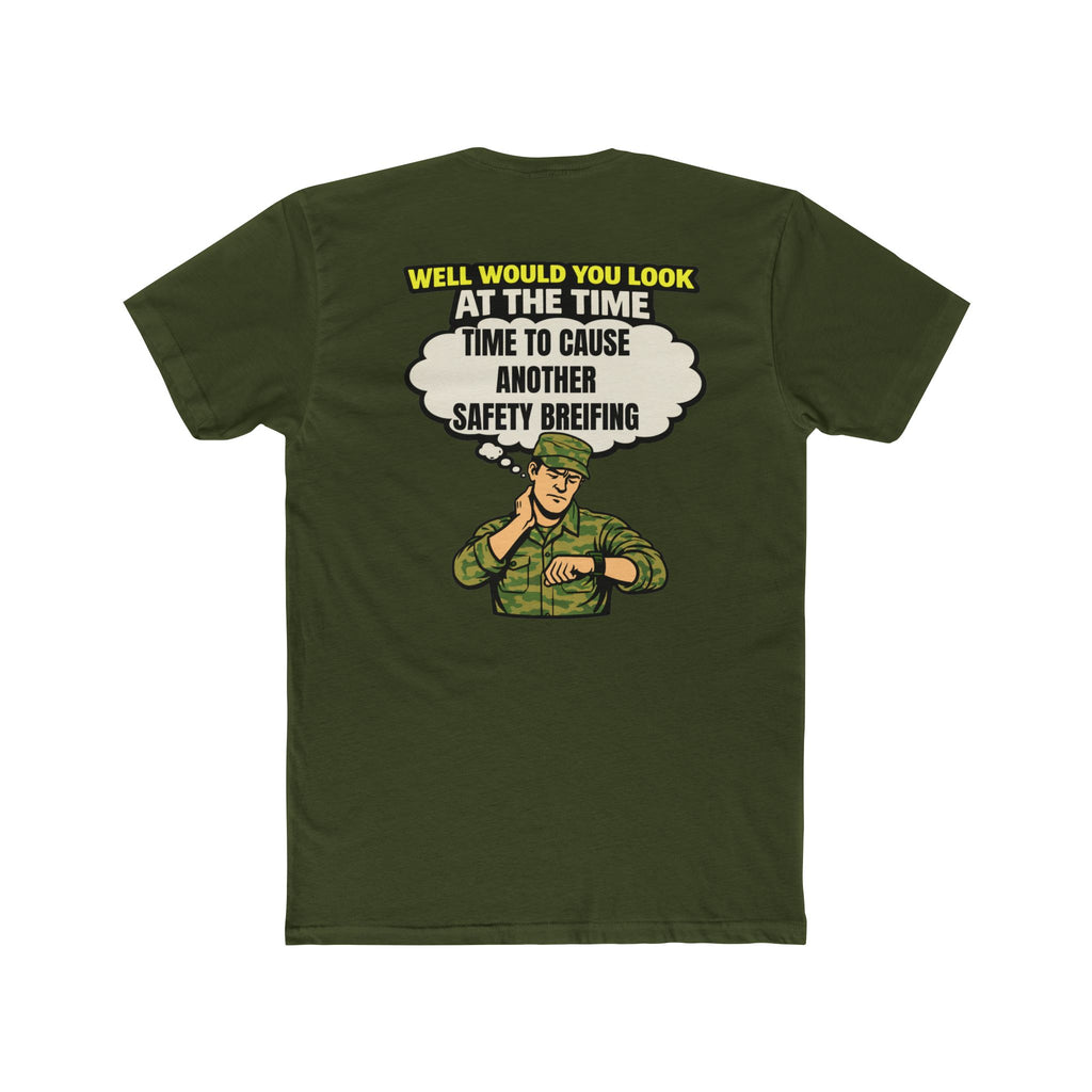 Military humor shirt safety briefing shirt funny army shirt veteran humor tee sarcastic military shirt hurry up and wait shirt barracks humor graphic tee
