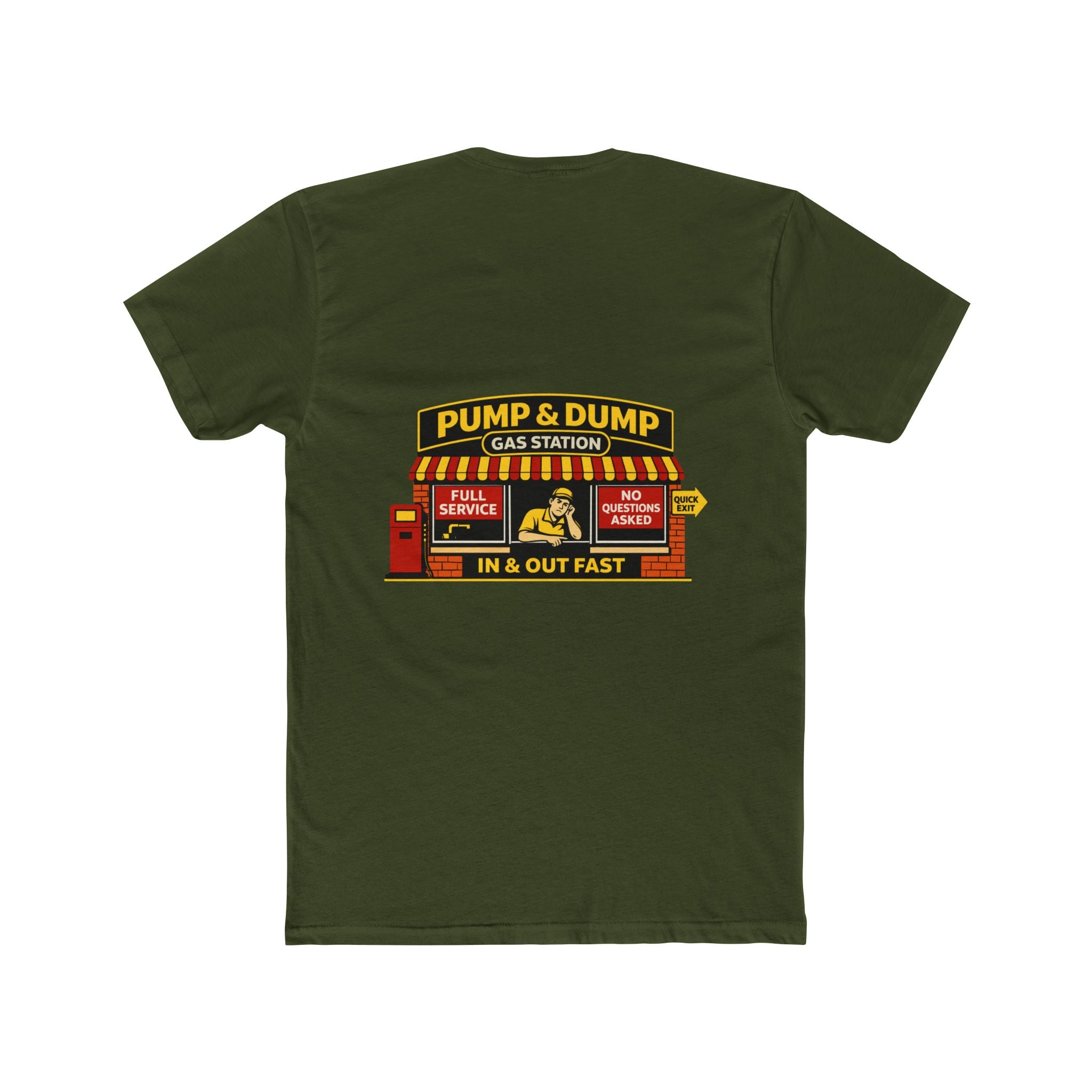 Pump and Dump Gas Station Shirt Funny Gas Station T Shirt Dark Humor Tee Chaos Mall Graphic Tee Mens Sarcastic Shirt