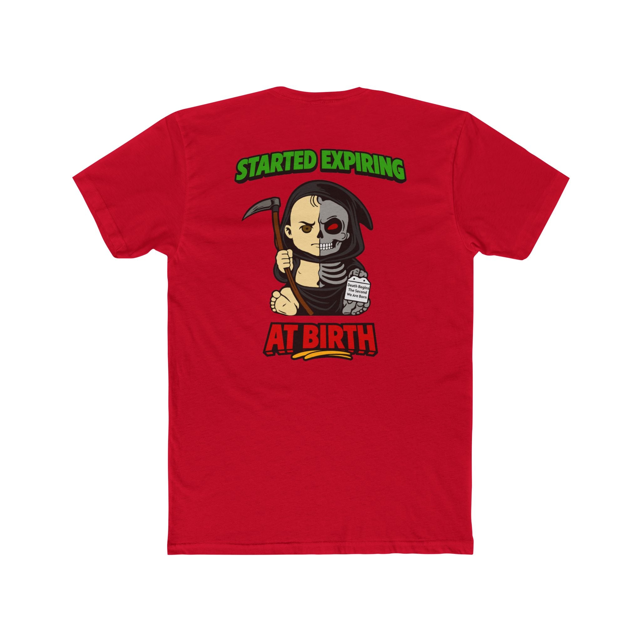 Started Expiring At Birth Shirt Dark Humor Grim Reaper Baby Skeleton Graphic Tee Funny Gothic Shirt