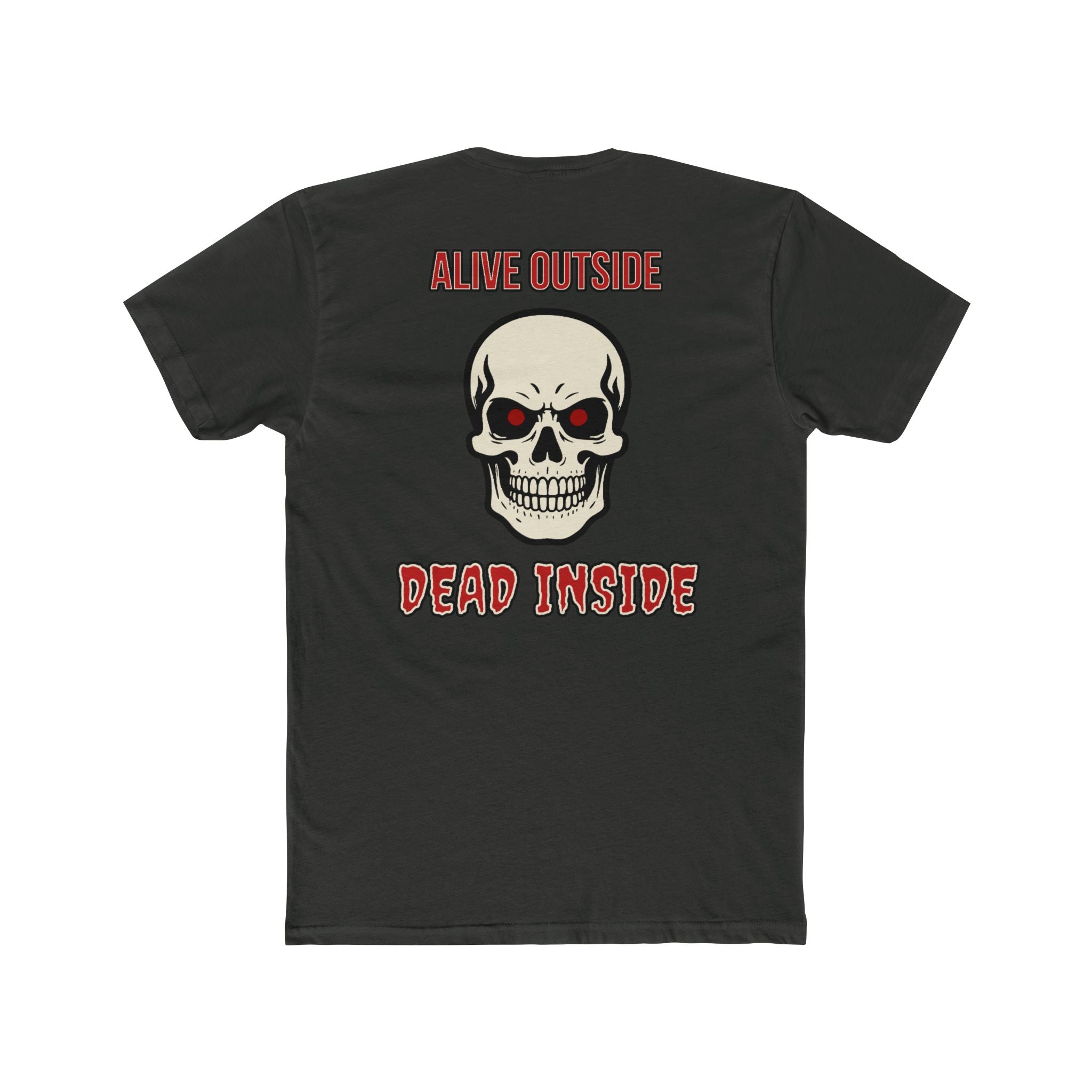 Alive Outside Dead Inside Shirt Dark Humor Graphic Tee Grim Reaper Skull Funny Sarcastic Shirt Gift For Introverts
