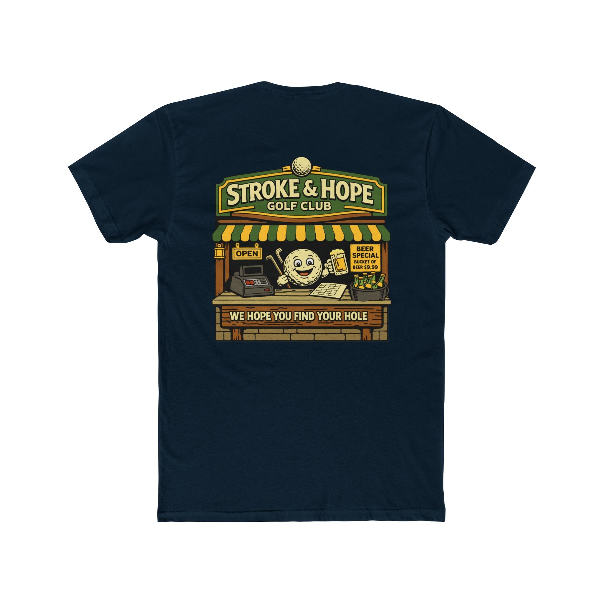 Stroke And Hope Golf Club Shirt Funny Golf Humor Graphic Tee Chaos Mall Store Parody Golf Shirt