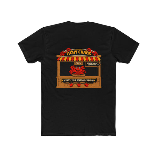 Chaos Mall Itchy Crabs Seafood Stand Tee Dark Humor Beach Boardwalk Graphic TShirt