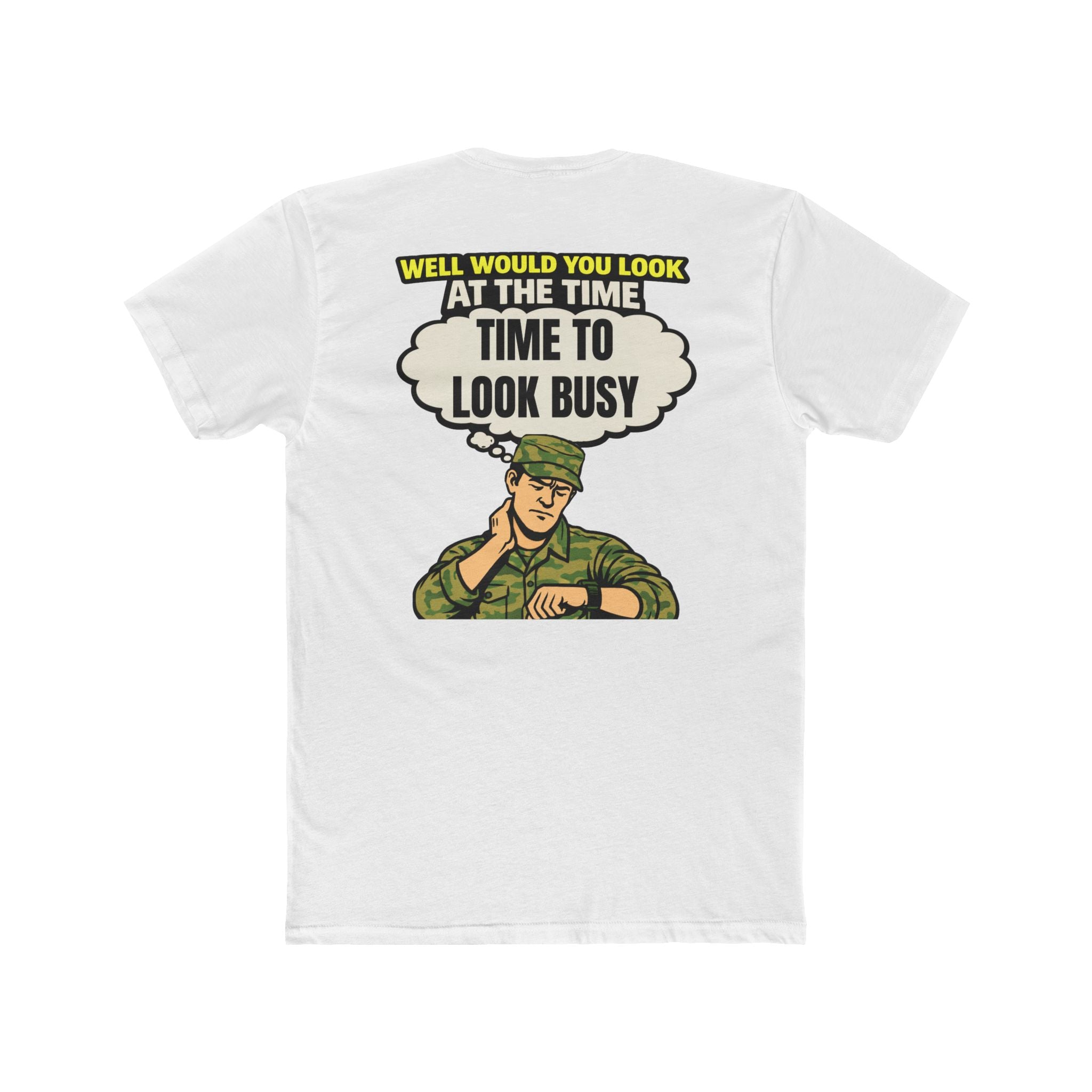 Look busy shirt military humor shirt funny army shirt deployment humor tee sarcastic dark humor funny graphic tee veteran shirt