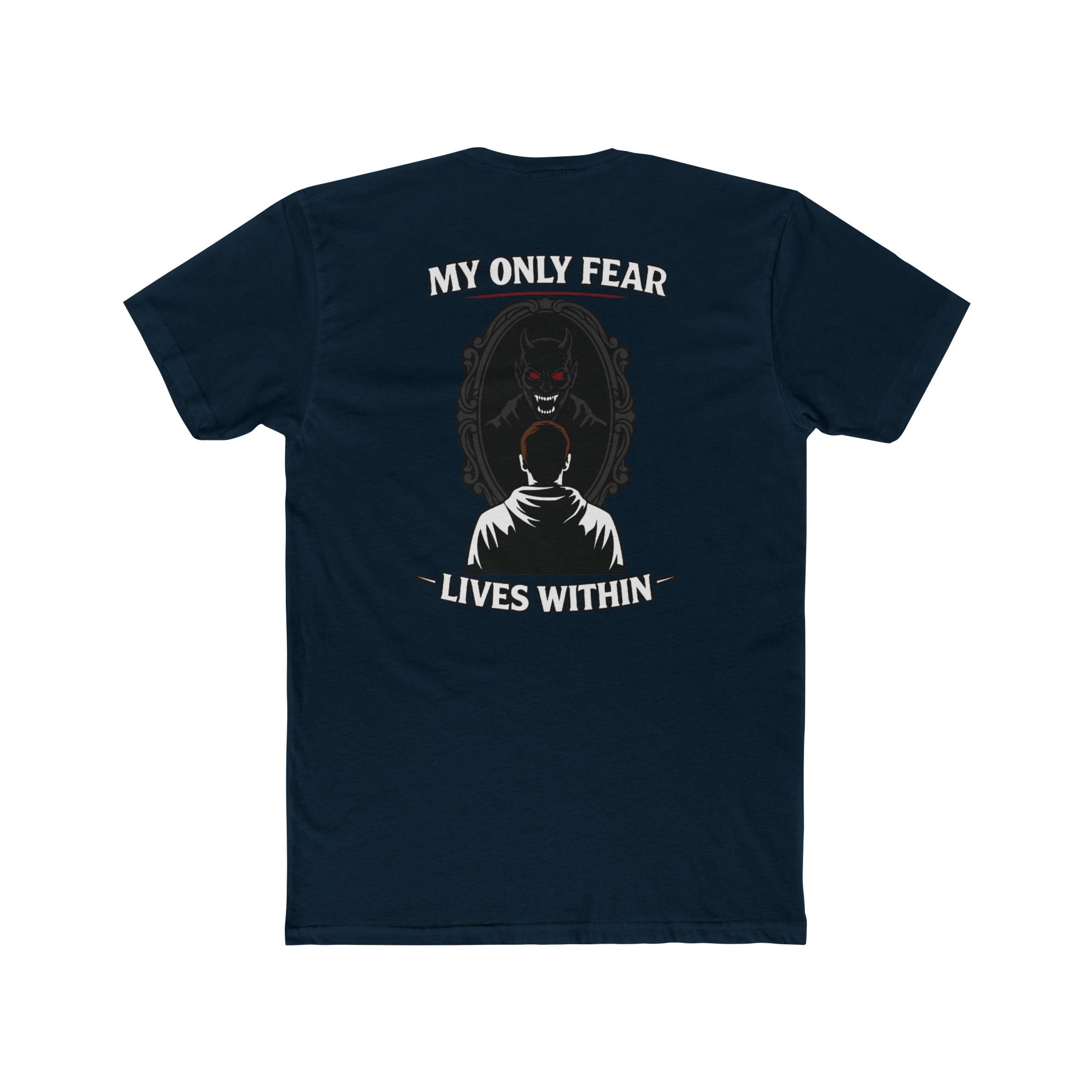 My Only Fear Lives Within Shirt Dark Humor Graphic Tee Inner Demon Shirt Gothic Skull Mirror Design