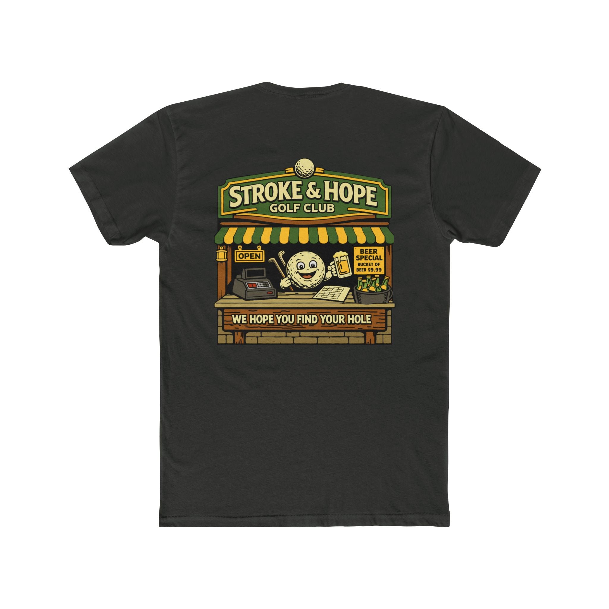 Stroke And Hope Golf Club Shirt Funny Golf Humor Graphic Tee Chaos Mall Store Parody Golf Shirt