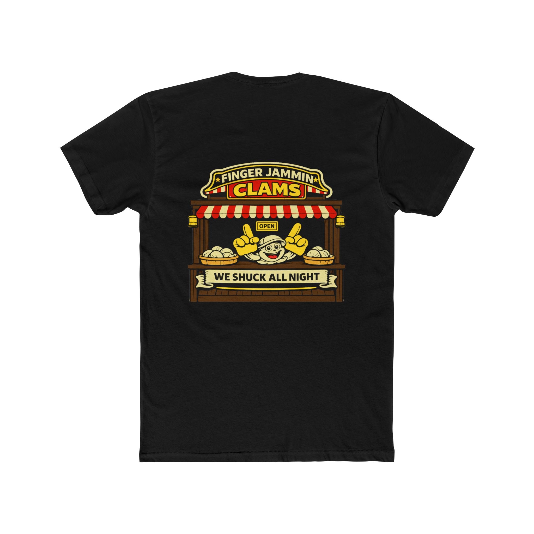 Funny Clam Shirt Chaos Mall Finger Jamming Clams Seafood Stand Tee Dark Humor Beach Boardwalk Graphic T Shirt