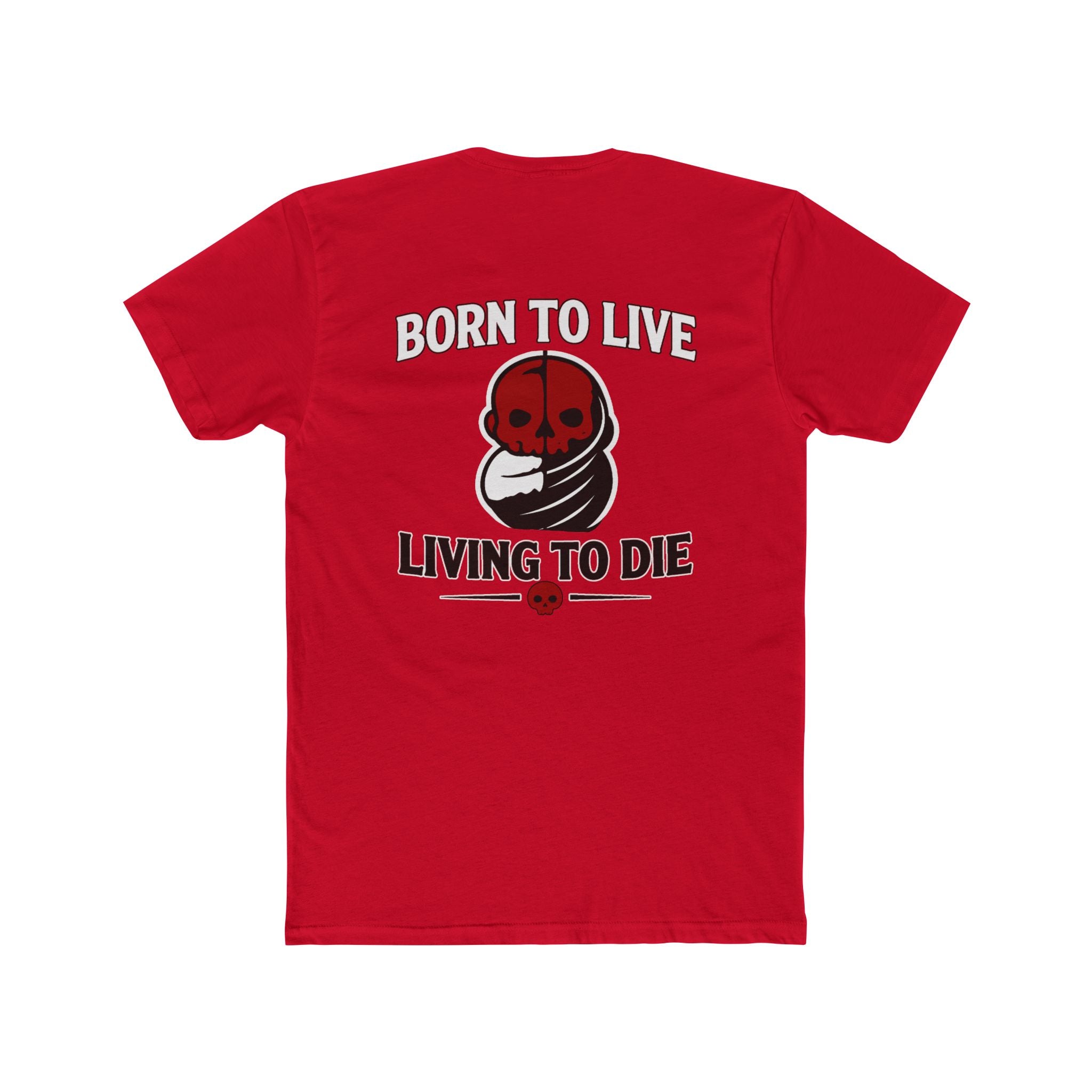 Born To Live Living To Die Shirt Dark Humor Grim Reaper Skeleton Graphic Tee Gothic Funny Shirt