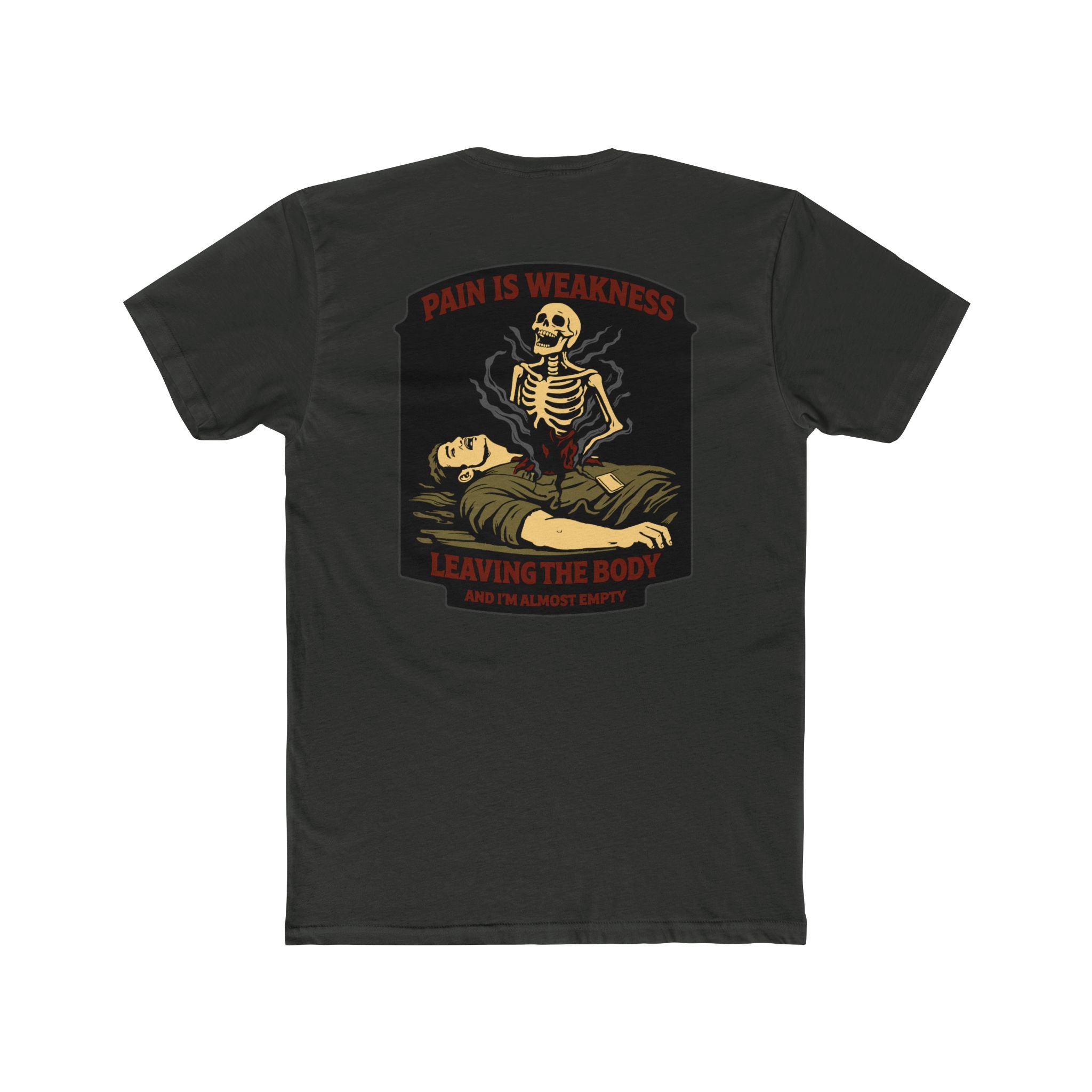 Pain Is Weakness Leaving The Body Shirt Dark Humor Skeleton Shirt Funny Skull Graphic Tee Sarcastic Military Humor Tshirt