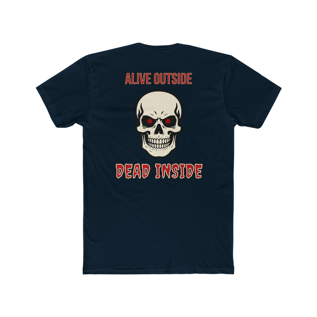 Alive Outside Dead Inside Shirt Dark Humor Graphic Tee Grim Reaper Skull Funny Sarcastic Shirt Gift For Introverts