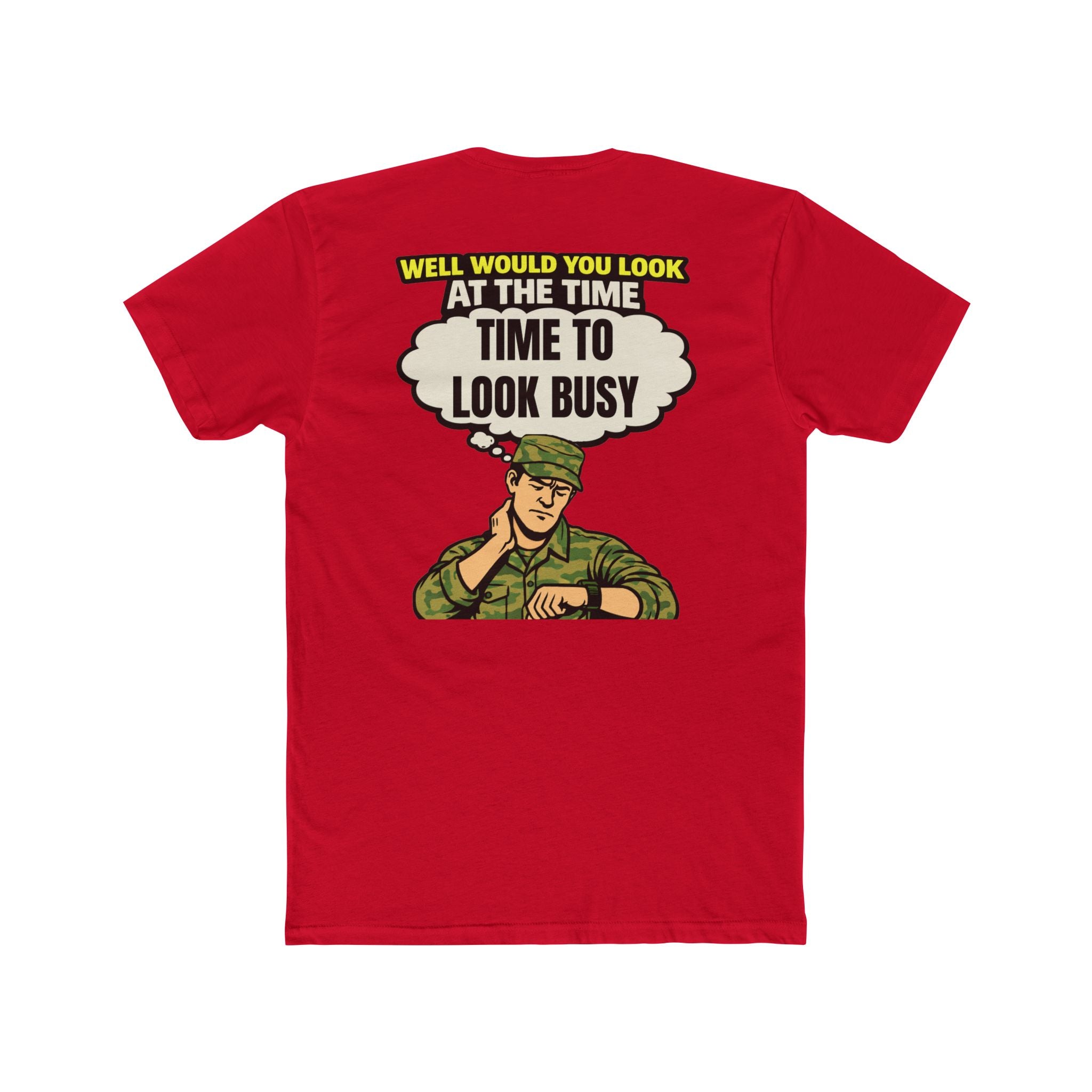 Look busy shirt military humor shirt funny army shirt deployment humor tee sarcastic dark humor funny graphic tee veteran shirt