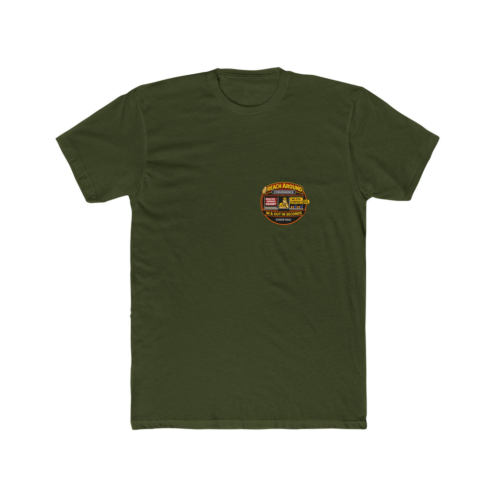 Reach Around Convenience Shirt Funny Store Parody Graphic Tee Chaos Mall Humor Sarcastic Convenience Store Shirt
