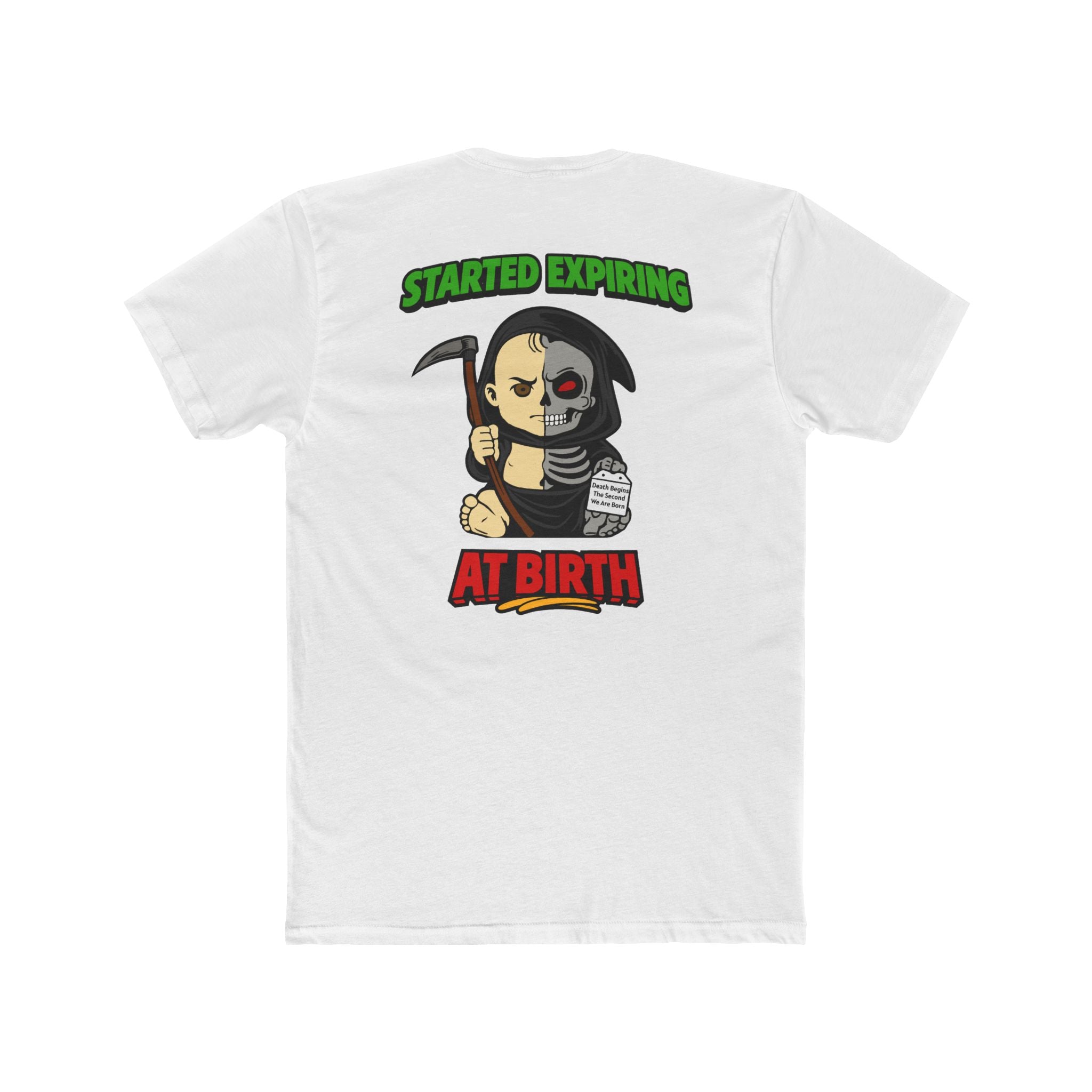 Started Expiring At Birth Shirt Dark Humor Grim Reaper Baby Skeleton Graphic Tee Funny Gothic Shirt