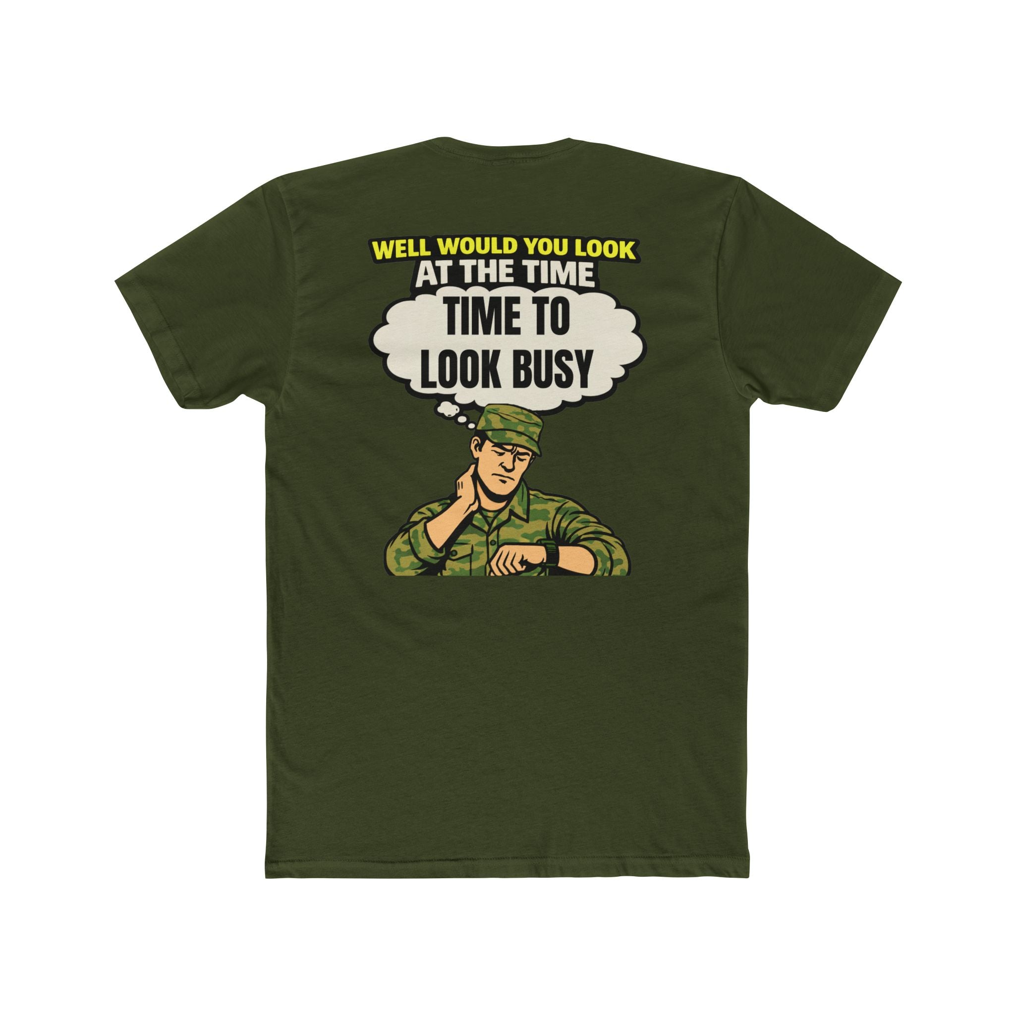 Look busy shirt military humor shirt funny army shirt deployment humor tee sarcastic dark humor funny graphic tee veteran shirt