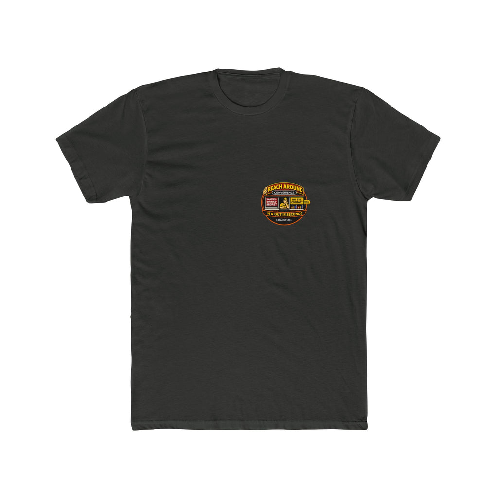 Reach Around Convenience Shirt Funny Store Parody Graphic Tee Chaos Mall Humor Sarcastic Convenience Store Shirt