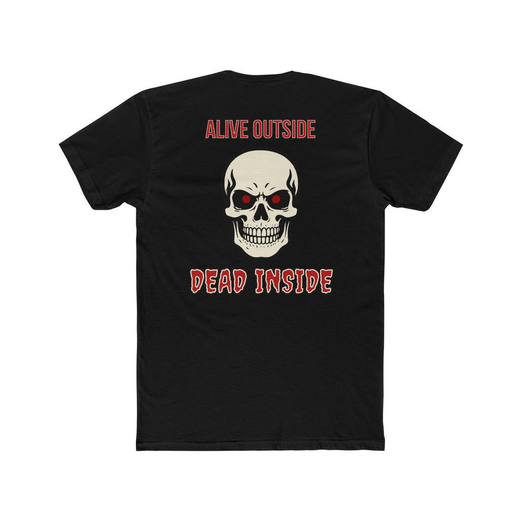 Alive Outside Dead Inside Shirt Dark Humor Graphic Tee Grim Reaper Skull Funny Sarcastic Shirt Gift For Introverts