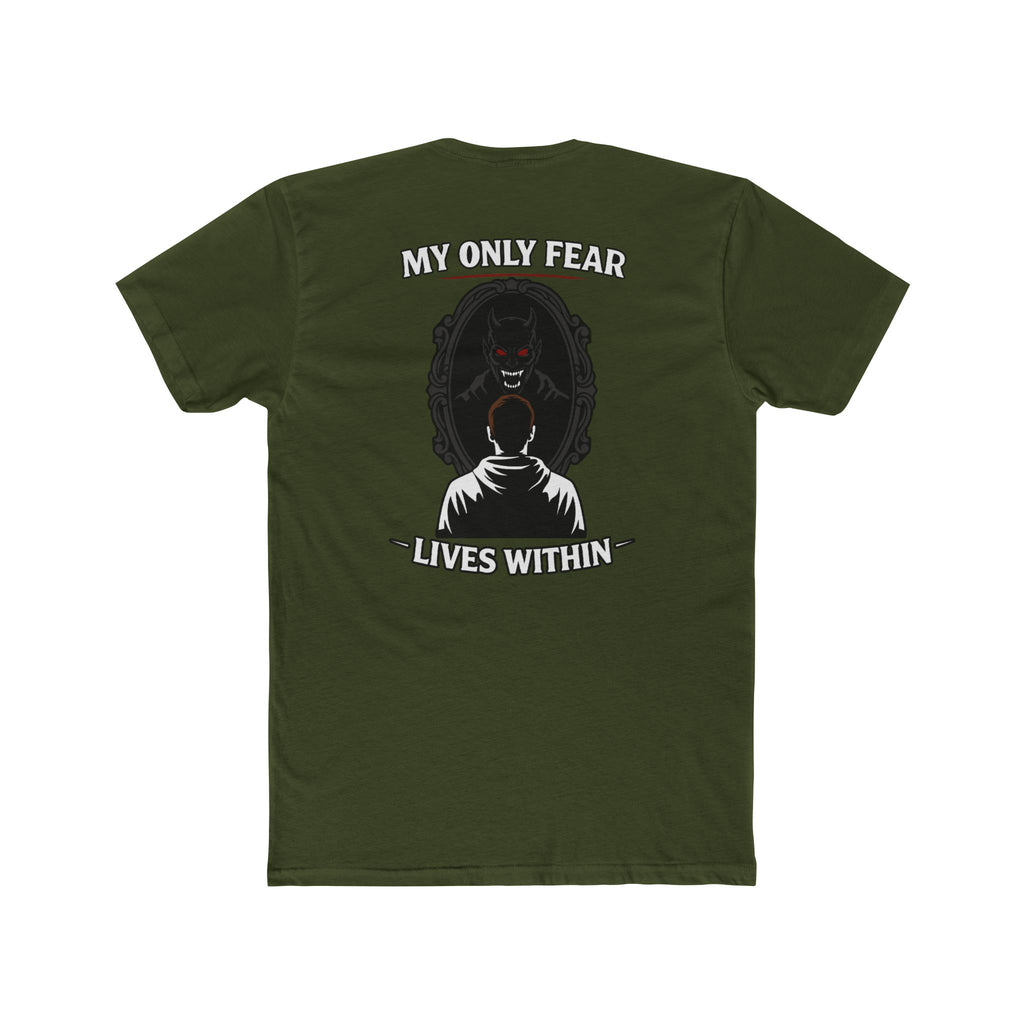 My Only Fear Lives Within Shirt Dark Humor Graphic Tee Inner Demon Shirt Gothic Skull Mirror Design