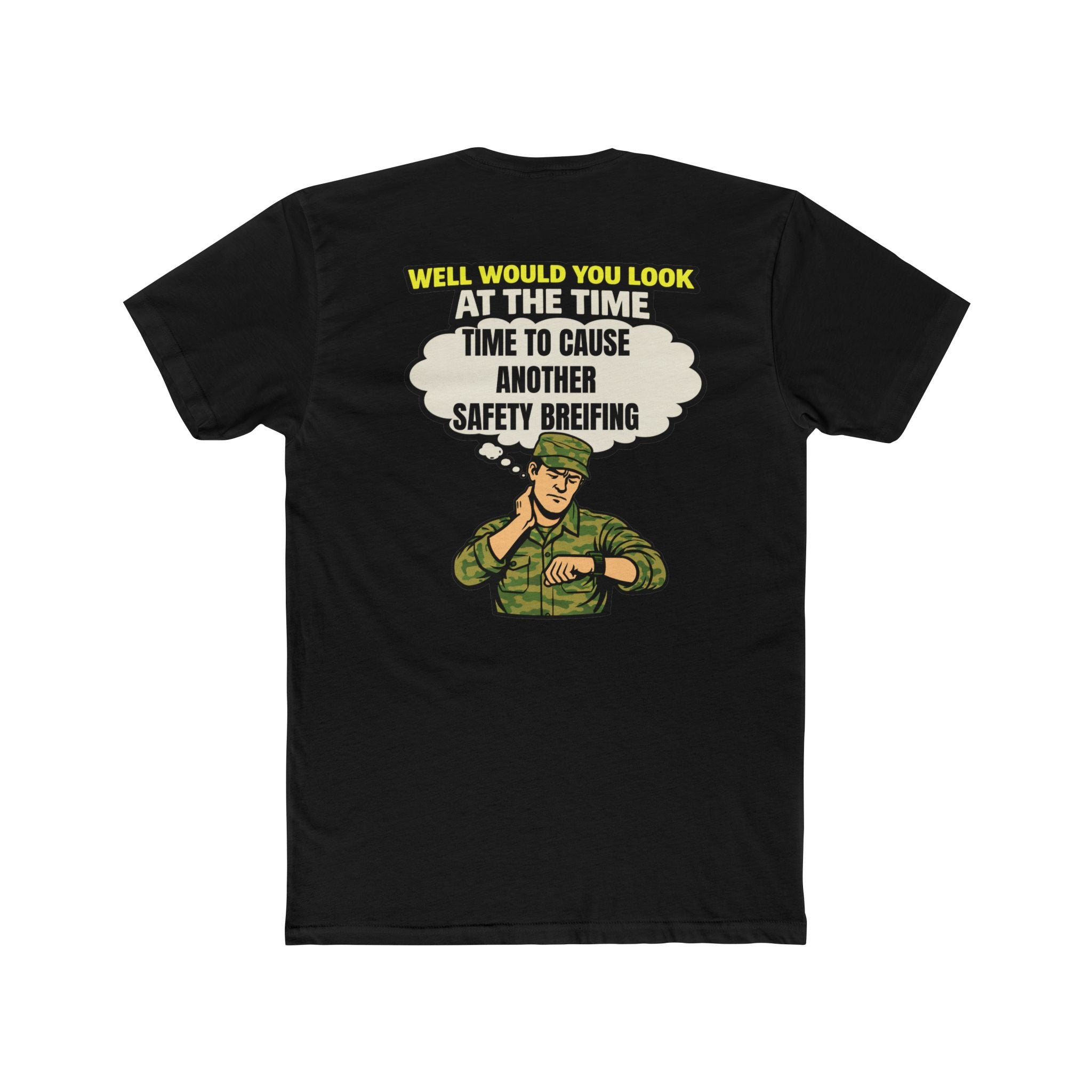 Military humor shirt safety briefing shirt funny army shirt veteran humor tee sarcastic military shirt hurry up and wait shirt barracks humor graphic tee