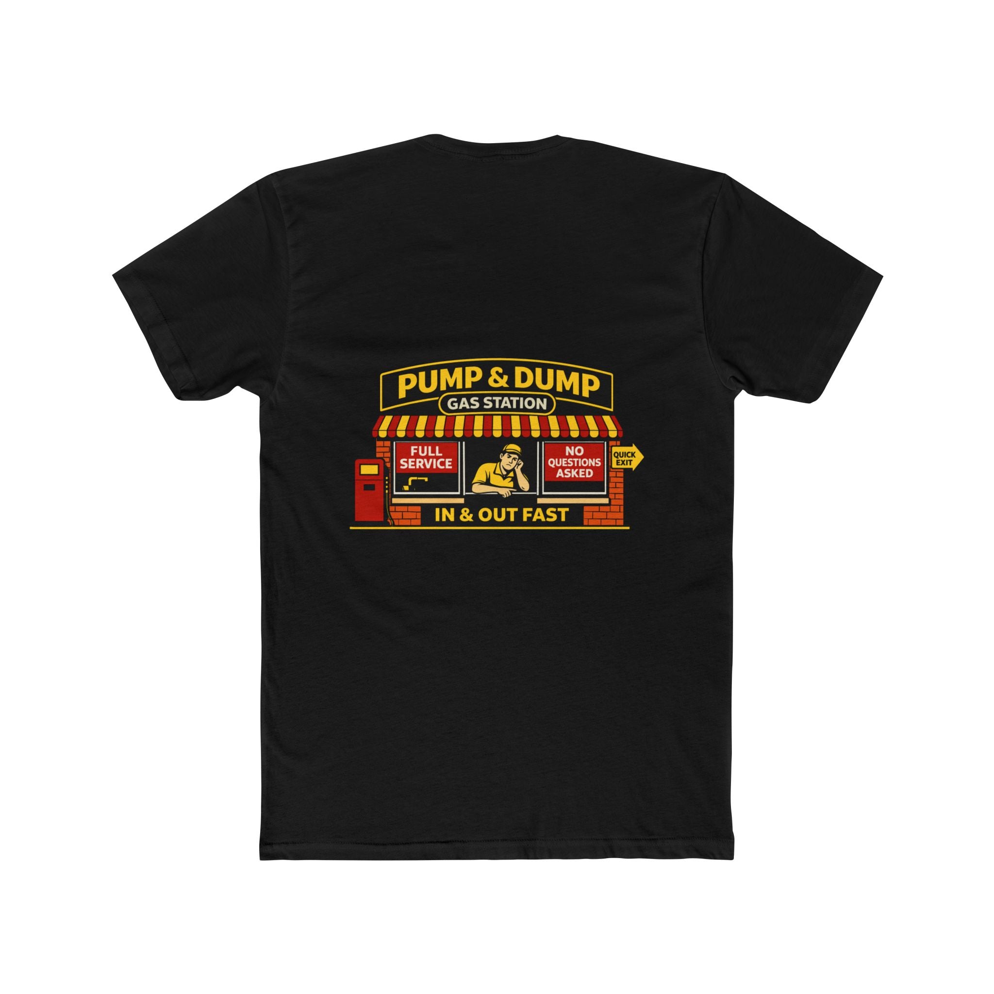 Pump and Dump Gas Station Shirt Funny Gas Station T Shirt Dark Humor Tee Chaos Mall Graphic Tee Mens Sarcastic Shirt