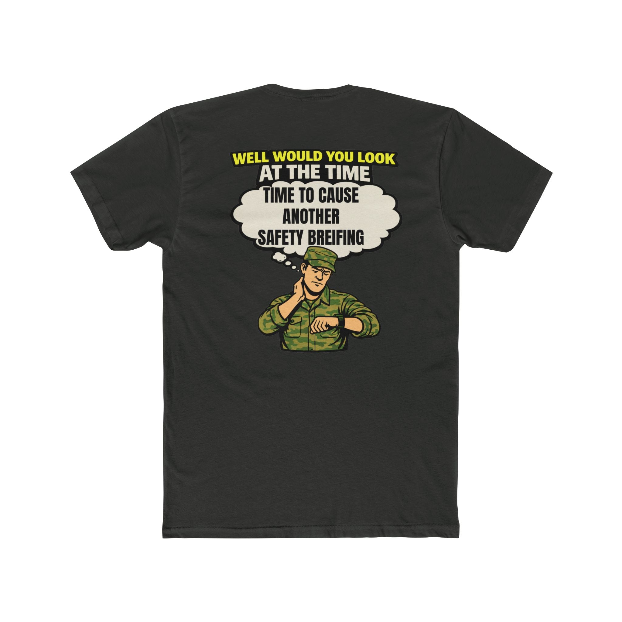 Military humor shirt safety briefing shirt funny army shirt veteran humor tee sarcastic military shirt hurry up and wait shirt barracks humor graphic tee
