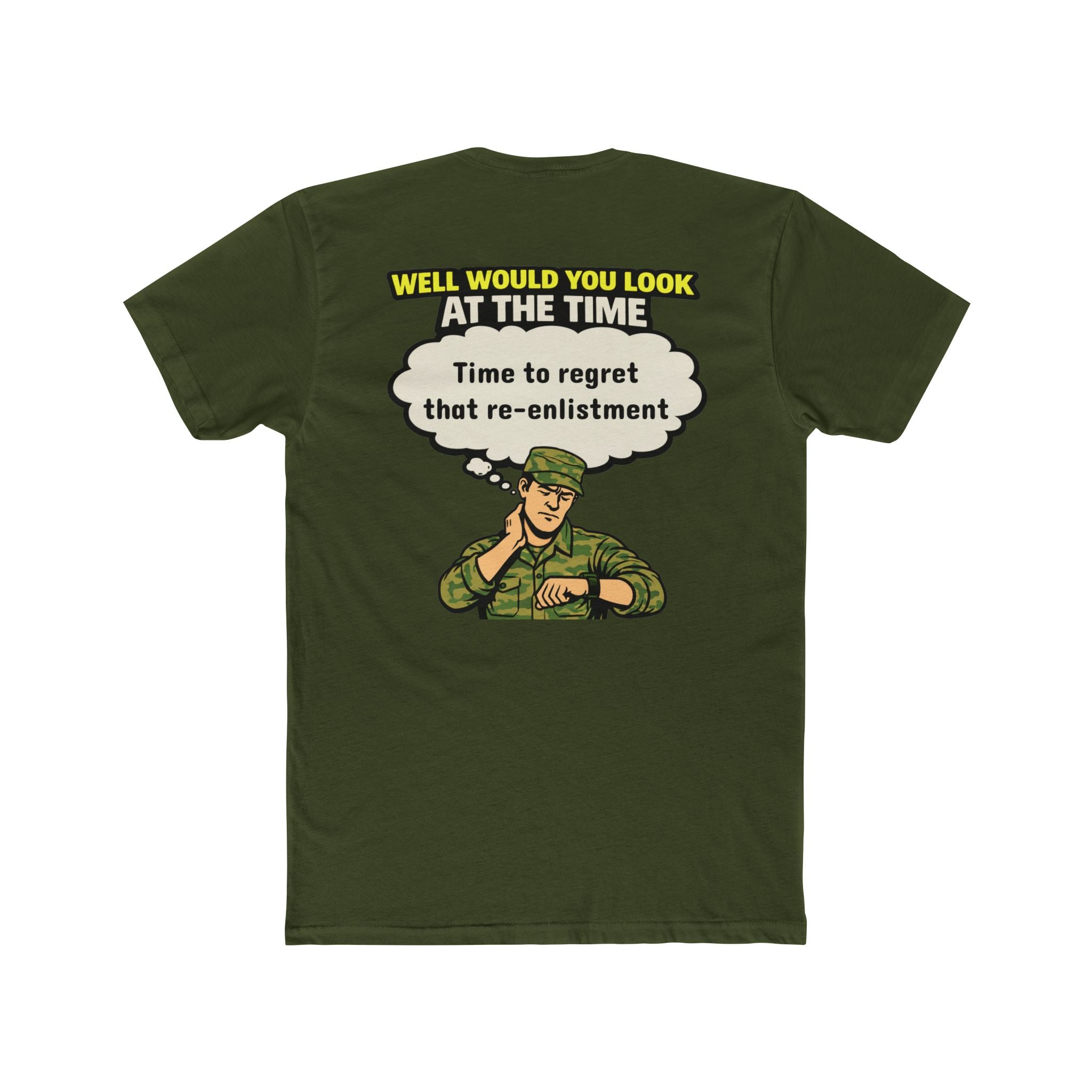 Well Would You Look At The Time Regret My Re Enlistment Military Humor Shirt Funny Army T Shirt Veteran Humor Dark Humor Graphic Tee