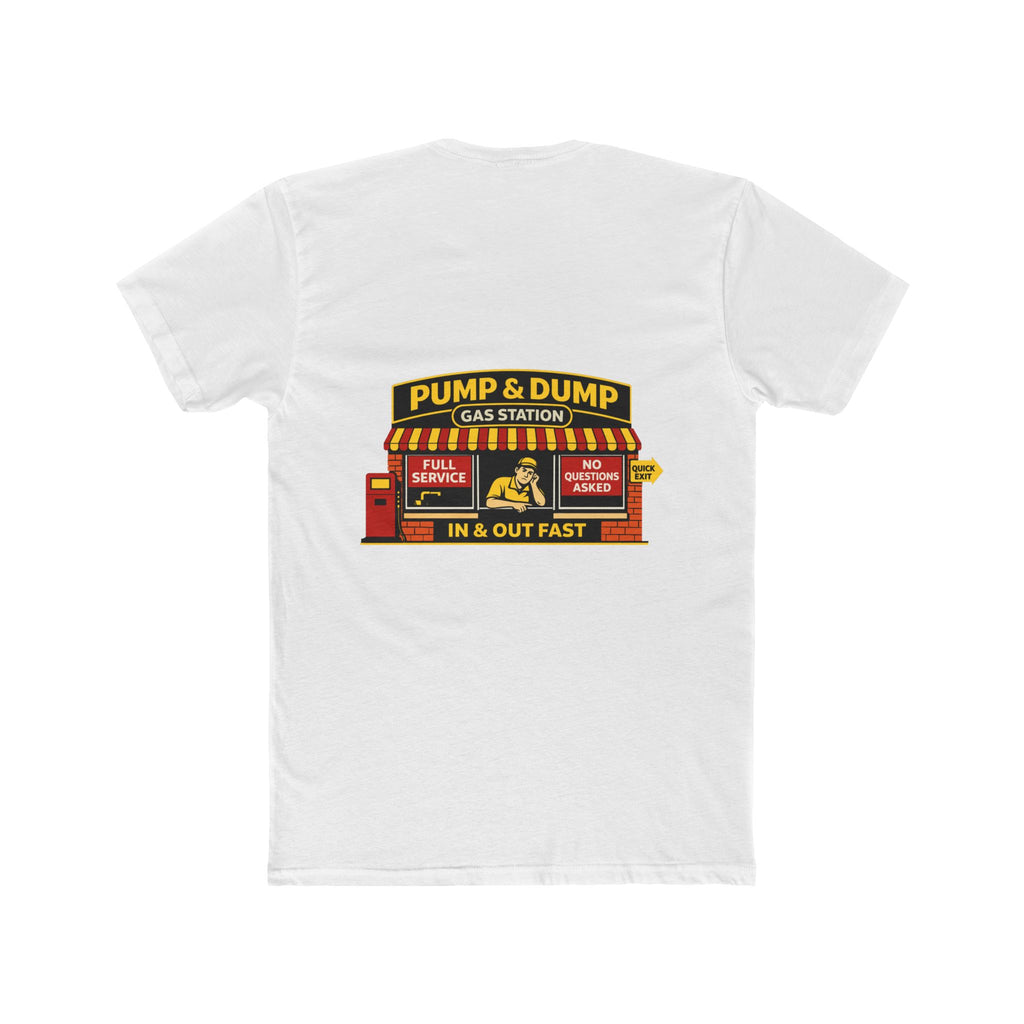 Pump and Dump Gas Station Shirt Funny Gas Station T Shirt Dark Humor Tee Chaos Mall Graphic Tee Mens Sarcastic Shirt