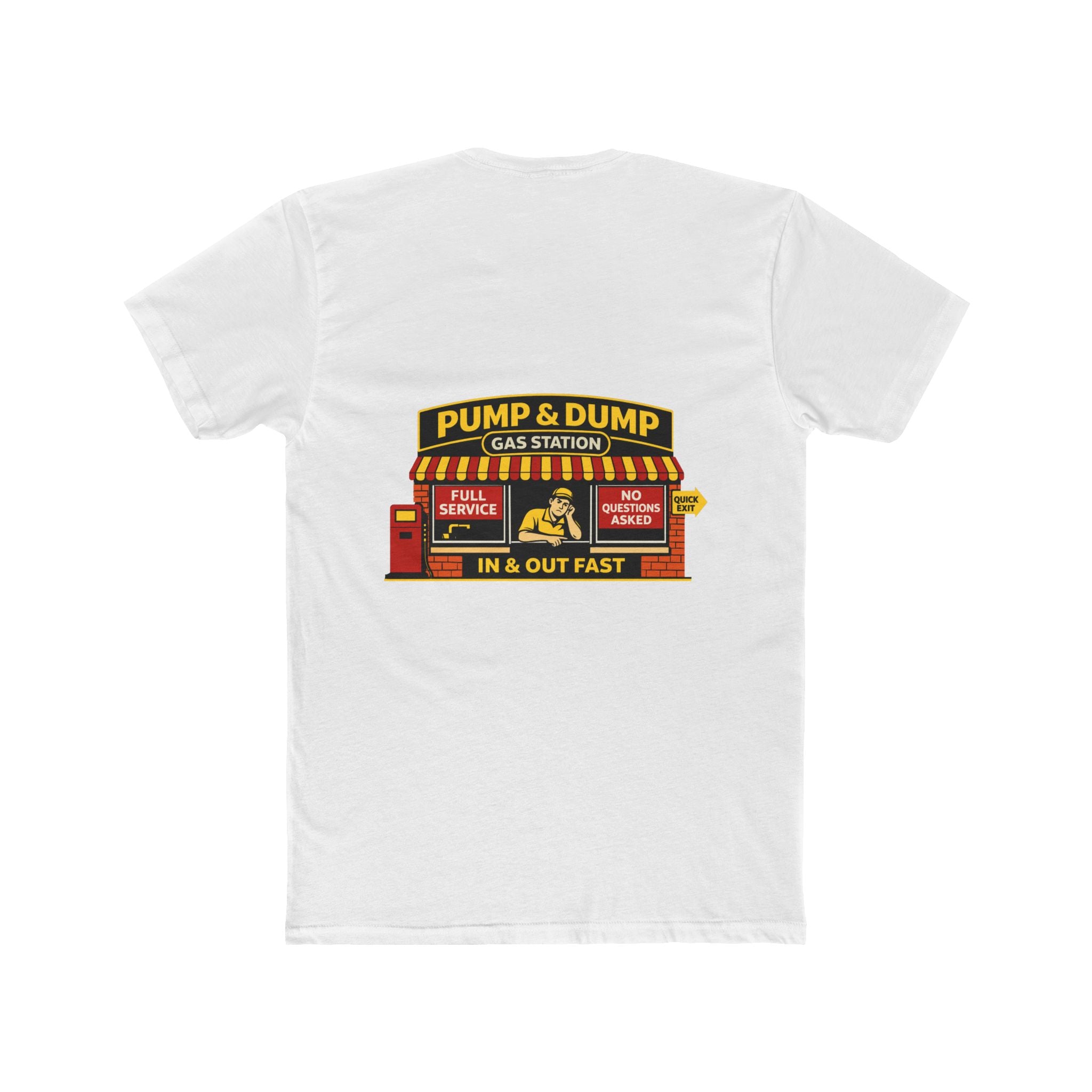 Pump and Dump Gas Station Shirt Funny Gas Station T Shirt Dark Humor Tee Chaos Mall Graphic Tee Mens Sarcastic Shirt