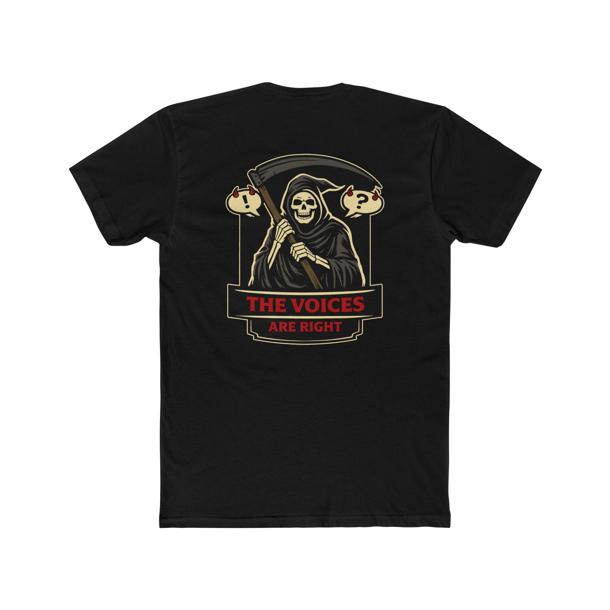 The Voices Are Right Grim Reaper Shirt Dark Humor Skeleton Shirt Funny Gothic Graphic Tee Sarcastic Death Humor T Shirt