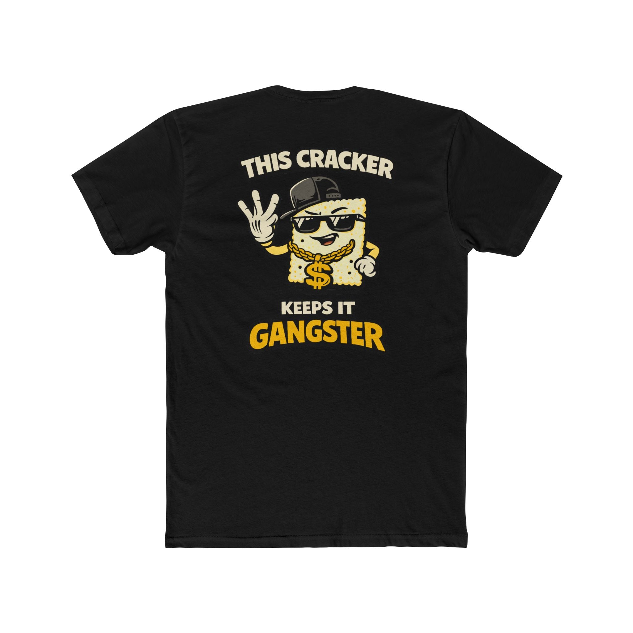 This Cracker Keeps It Gangster Funny Saltine Cracker Shirt Cartoon Food Humor Tee